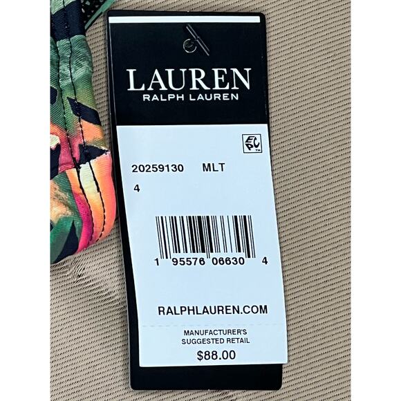 Ralph Lauren Midnight Tropical Surplice Bikini Top 4 NWT - Picture 5 of 5